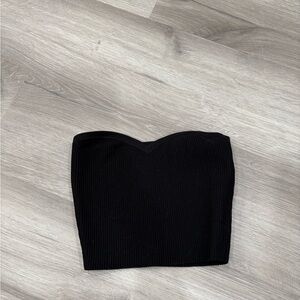 Babaton Black Ribbed Bustier Corset Top